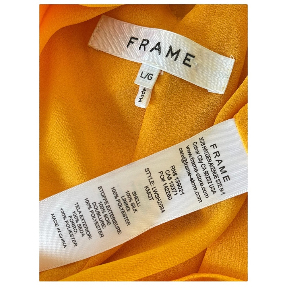 Frame  Silk Top Two Way Halter Sunrise Blouse Size Large NWOT - Picture 7 of 7
